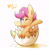 Size: 1500x1500 | Tagged: safe, artist:joycall6, derpibooru import, scootaloo, cute, cutealoo, egg, hatching, hatchling, joycall3 is trying to murder us, scootachicken, simple background, solo