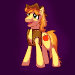 Size: 1200x1200 | Tagged: safe, artist:noxy, derpibooru import, braeburn, earth pony, pony, male, solo, stallion, two toned mane, yellow coat