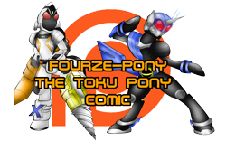 Size: 4000x2500 | Tagged: safe, derpibooru import, anthro, earth pony, unguligrade anthro, unicorn, arm hooves, crossover, kamen rider, kamen rider fourze, kamen rider meteor, male, patreon, patreon logo, ponified, simple background, tokusatsu, transparent background, tumblr, tumblr comic, tumblr crossover