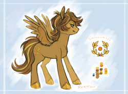 Size: 900x665 | Tagged: safe, artist:kittiara, derpibooru import, oc, oc only, oc:golden laurel, reference sheet, solo