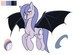 Size: 2000x1509 | Tagged: safe, artist:tsand106, oc, oc only, oc:snowy dusk, bat pony, pony, reference sheet, solo