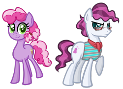 Size: 2376x1728 | Tagged: safe, artist:thecheeseburger, butter pop, earth pony, pony, power ponies (episode), trade ya, background pony, duo, female, male, mare, stallion, the conditioner