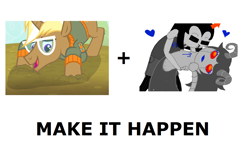 Size: 1337x796 | Tagged: safe, trenderhoof, simple ways, equius zahhak, exploitable meme, homestuck, make it happen, meme