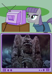 Size: 507x720 | Tagged: safe, maud pie, maud pie (episode), exploitable meme, meme, obligatory pony, rock biter, the neverending story, tv meme