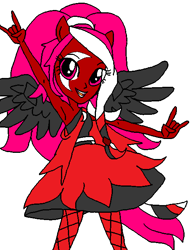 Size: 503x651 | Tagged: safe, artist:churchgirl77, oc, oc only, equestria girls, rainbow rocks, moon garnet, solo