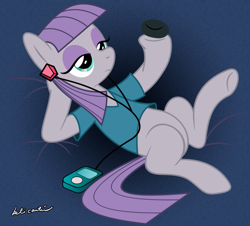 Size: 941x850 | Tagged: safe, artist:marelynmanson, boulder (pet), maud pie, maud pie (episode), ipod, solo