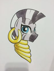 Size: 768x1024 | Tagged: safe, artist:tonyfleecs, zecora, zebra, solo, traditional art