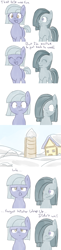 Size: 657x2700 | Tagged: safe, artist:speccysy, limestone pie, marble pie, ask, ask the pie sisters, comic, rock farm, snow, tumblr, winter