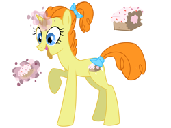 Size: 2592x1944 | Tagged: safe, artist:fillyblue, pumpkin cake, older, simple background, solo, white background