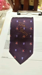 Size: 581x1032 | Tagged: safe, artist:mylittleties, autograph, babscon, convention, custom, irl, necktie, photo, tara strong