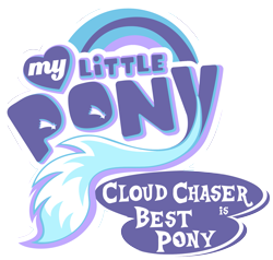 Size: 1837x1749 | Tagged: safe, artist:jamescorck, edit, cloudchaser, best pony, logo, logo edit, my little pony logo, simple background, transparent background