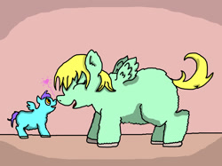 Size: 2592x1936 | Tagged: safe, artist:servi, fluffy pony, fluffy pony foal, fluffy pony mother, hugbox