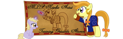 Size: 1100x350 | Tagged: safe, artist:fetchbeer, dinky hooves, clothes, crossover, guybrush threepwood, newbie artist training grounds, pencil, ponified, simple background