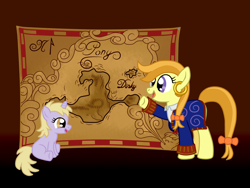 Size: 4000x3000 | Tagged: safe, artist:fetchbeer, dinky hooves, dinky island, guybrush threepwood, map, monkey island, ponified