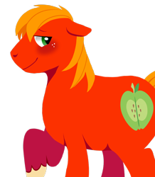 Size: 790x907 | Tagged: safe, artist:hpwendiz, big macintosh, earth pony, pony, blushing, male, solo, stallion