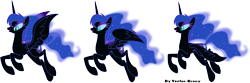 Size: 6912x2296 | Tagged: safe, artist:vector-brony, nightmare moon, alicorn, pony, simple background, solo, transparent background