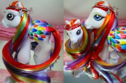 Size: 908x604 | Tagged: safe, artist:mlpmeadows, pegasus, pony, g3, custom, irl, photo, rainbow, toy