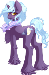 Size: 1024x1551 | Tagged: safe, artist:pyoo-kee-pony, oc, oc only, pony, unicorn, clothes, dark skyes, nightswitch, scarf, simple background, solo, transgender, transparent background, unshorn fetlocks