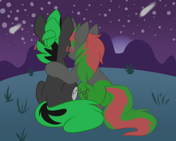 Size: 2500x2000 | Tagged: safe, artist:scribblerex, oc, oc only, earth pony, pony, unicorn, couple, female, male, straight