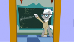 Size: 1365x768 | Tagged: safe, screencap, the crystal empire, bill nye, chalkboard, covalent bond, solo