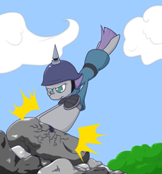 Size: 1473x1582 | Tagged: safe, artist:thepiplup, maud pie, maud pie (episode), helmet, pickelhaube, solo