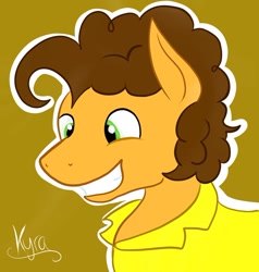 Size: 872x917 | Tagged: safe, artist:ckittykat98, cheese sandwich, earth pony, pony, brown mane, male, orange coat, solo, stallion