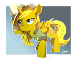 Size: 1690x1327 | Tagged: safe, artist:sion, derpibooru import, daring do, oc, oc only, oc:ticket, cosplay, solo