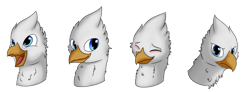 Size: 640x236 | Tagged: safe, artist:swiftsketchpone, oc, oc only, oc:der, griffon, expressions, solo