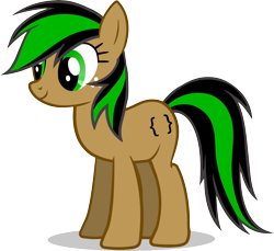 Size: 8000x7332 | Tagged: safe, derpibooru import, edit, oc, oc only, earth pony, pony, absurd resolution, female, green mane, mare, simple background, smiling, solo, standing, transparent background, vector