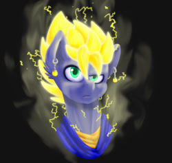 Size: 784x744 | Tagged: safe, artist:artybeat, dragon ball z, fusion, goku, ponified, solo, super saiyan, super vegeto, vegeta, vegito