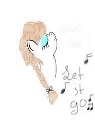 Size: 768x1024 | Tagged: safe, artist:twilicanekiki, pony, elsa, female, frozen (movie), let it go, mare, ponified, solo