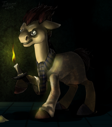 Size: 818x929 | Tagged: safe, artist:necroizu, crossover, knock-knock, lantern, ponified, solo