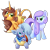 Size: 897x891 | Tagged: safe, artist:centchi, derpibooru import, oc, oc:autumn oak, oc:cloudy dreamscape, pegasus, pony, unicorn, crossover, fluffy, freckles, grin, open mouth, pokémon, simple background, smiling, squee, transparent background, unshorn fetlocks, wartortle