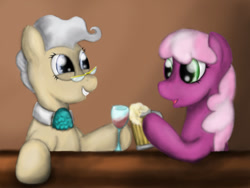 Size: 1024x768 | Tagged: safe, artist:crimson-shield, derpibooru import, cheerilee, mayor mare, alcohol, cider, wine