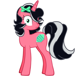 Size: 500x500 | Tagged: safe, derpibooru import, oc, oc only, oc:floral shoppe, pony creator, female, macintosh plus, ponified, simple background, solo, transparent background, vaporwave style, vector