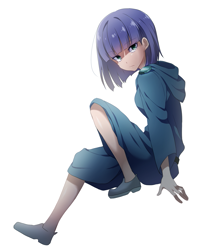 Size: 1251x1560 | Tagged: safe, artist:megarexetera, boulder (pet), maud pie, human, maud pie (episode), clothes, female, humanized, looking at you, solo