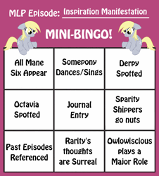 Size: 461x510 | Tagged: safe, pony, inspiration manifestation, bingo, mane, mini-bingo