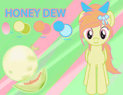 Size: 3300x2550 | Tagged: safe, artist:aziannoob, derpibooru import, oc, oc only, oc:honey dew, reference sheet, solo