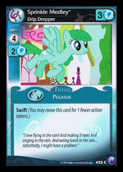 Size: 344x480 | Tagged: safe, derpibooru import, spring melody, sprinkle medley, canterlot nights, card, ccg, enterplay, merchandise, solo, trading card