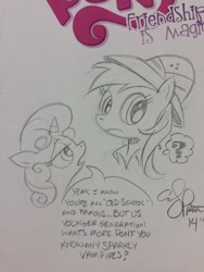 Size: 768x1024 | Tagged: safe, artist:andypriceart, derpibooru import, daring do, sweetie belle, andy you magnificent bastard, traditional art, twilight (series)