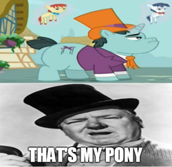 Size: 476x463 | Tagged: safe, screencap, inspiration manifestation, claude, image macro, meme, puppeteer, w.c fields, wrong aspect ratio