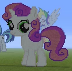 Size: 440x432 | Tagged: safe, derpibooru import, sweetie belle, minecraft, minecraft pixel art, pixel art