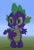 Size: 316x458 | Tagged: safe, derpibooru import, spike, dragon, minecraft, minecraft pixel art, pixel art