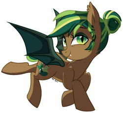 Size: 935x855 | Tagged: safe, artist:pepooni, derpibooru import, oc, oc only, oc:harvest spice, bat pony, pony, solo