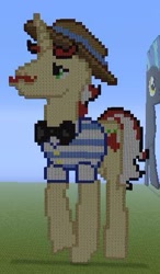 Size: 255x437 | Tagged: safe, derpibooru import, flam, minecraft, minecraft pixel art, pixel art