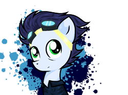 Size: 914x682 | Tagged: safe, artist:glimmergalaxy, derpibooru import, soarin', pegasus, pony, blue, blue mane, coat, male, solo, stallion