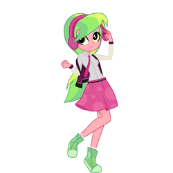 Size: 4000x4000 | Tagged: safe, artist:darthlena, lemon zest, equestria girls, friendship games, absurd resolution, alternate costumes, clothes, converse, headphones, shoes, simple background, sneakers, solo, transparent background, vector