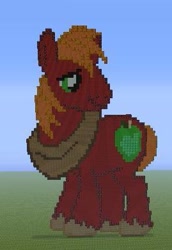 Size: 269x392 | Tagged: safe, derpibooru import, big macintosh, earth pony, pony, male, minecraft, minecraft pixel art, pixel art, solo, stallion