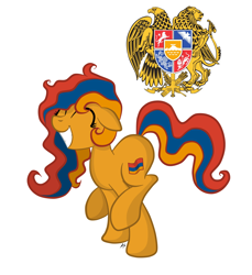 Size: 1364x1488 | Tagged: safe, artist:cogwheel98, oc, oc:armenia, armenia, nation ponies, simple background, solo, white background