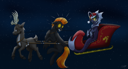 Size: 8616x4640 | Tagged: safe, artist:tsand106, oc, oc only, deer, pegasus, pony, reindeer, siren, absurd resolution